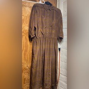 Vintage Donna Morgan For Non Stop Brown Midi Dress